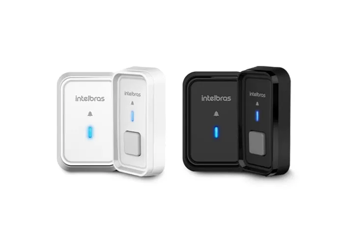 Campainha Intelbras CIB 101: kits com botão externo e receptor nas opções branca e preta