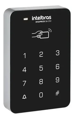 Controladora de acesso Intelbras SA 202 com teclado de senha e leitor de proximidade RFID
