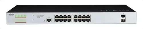 Switch gerenciável 16 portas Gigabit PoE Intelbras SG 1602 PoE Max com 2 SFP - Imagem 1