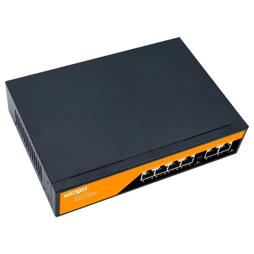 Switch PoE 4 Portas + 2 Uplink 10/100 Mbps Haiz HZ-1006P-EA2 - Miniatura 7