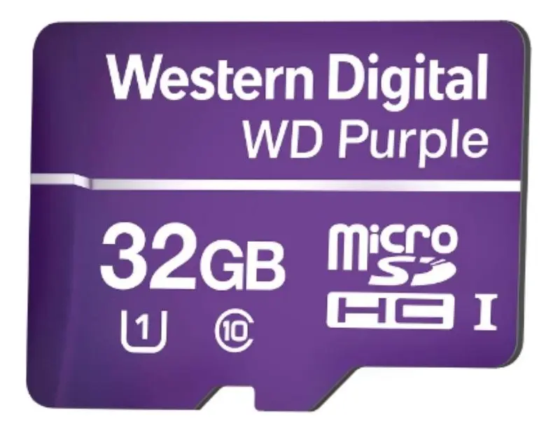 Cartão microSD WD Purple de 32 GB, modelo WDD032G1P0A